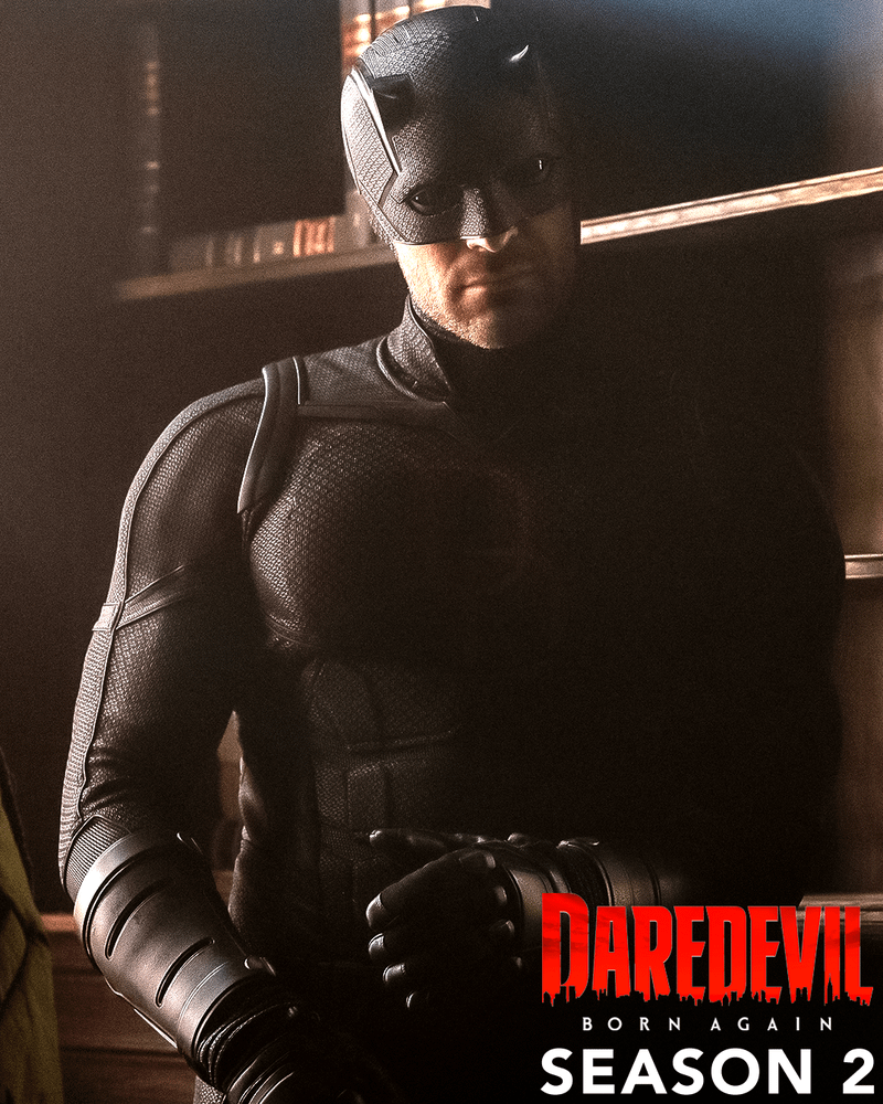 Daredevil in a black suit in Season 1.