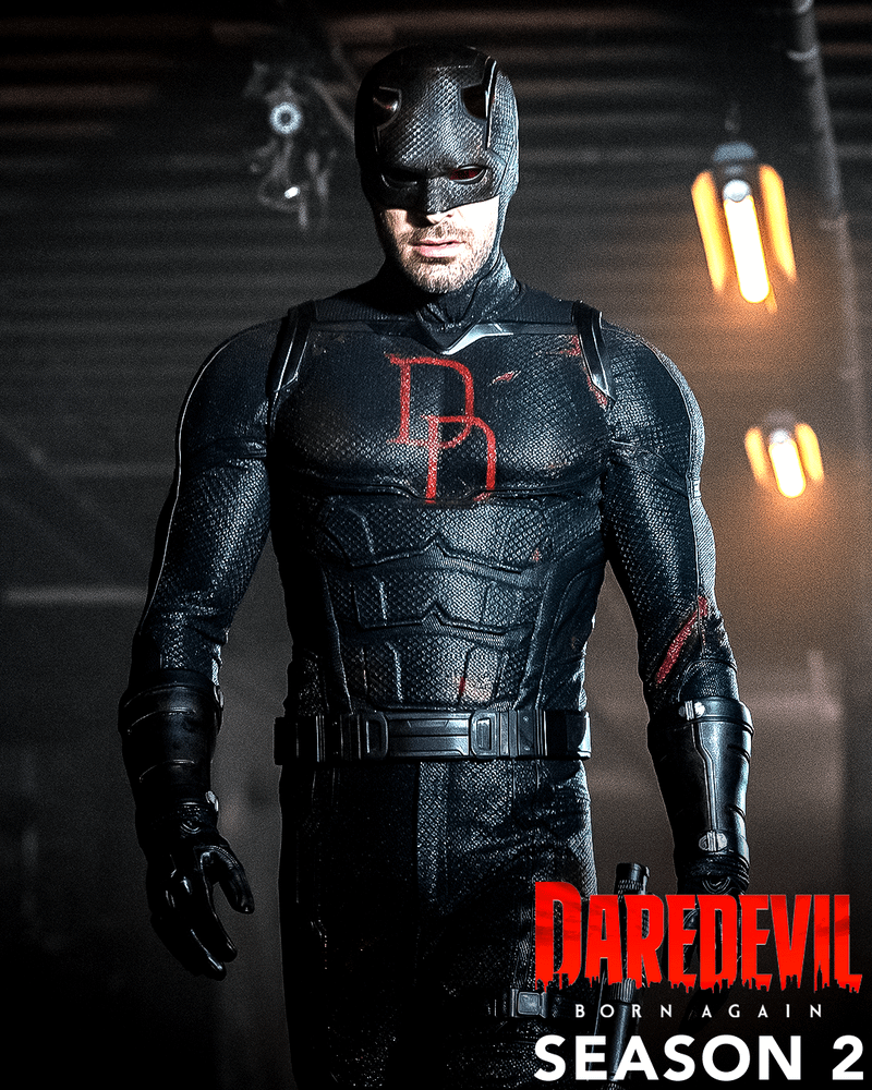 Shadowland-style black costume form Born Again Season 1.