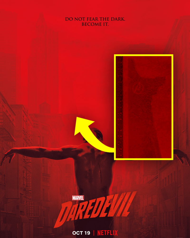 Avengers Tower in Daredevil Season 3 poster.