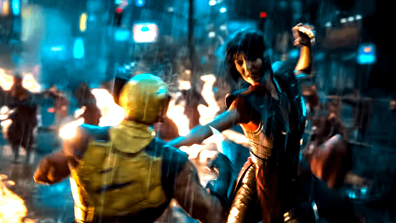 Lady Deathstrike fighting Wolverine in Insomniac's 'Wolverine' game.