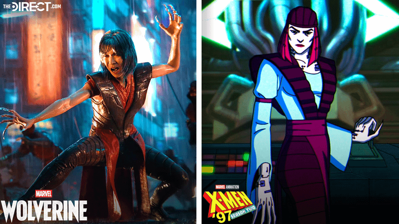 Lady Deathstrike from 'Wolverine' Insomniac game, Lady Deathstrike from 'X-Men '97.'