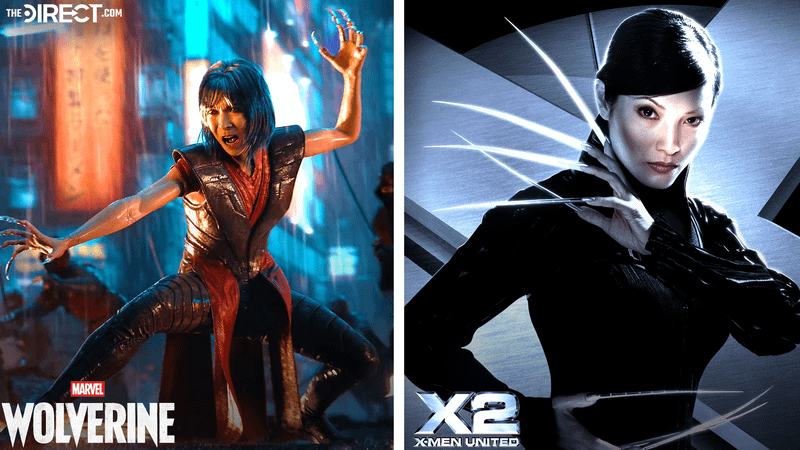 Lady Deathstrike from 'Wolverine' Insomniac game, Kelly Hu as Lady Deathstrike from 'X2.'