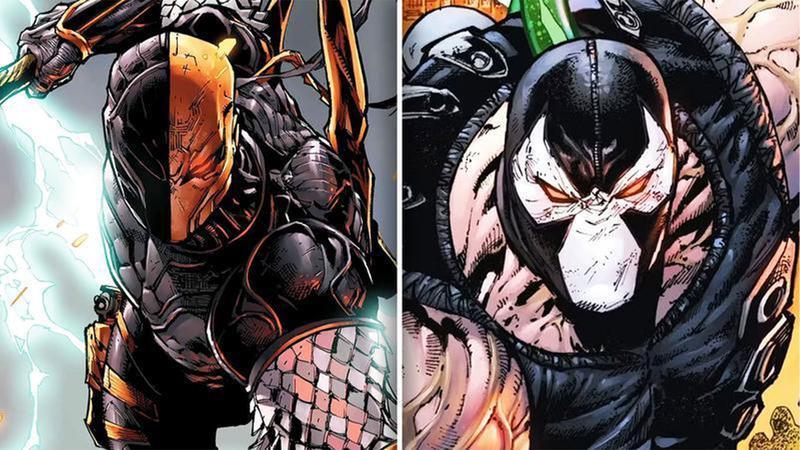 Deathstroke and Bane from DC Comics