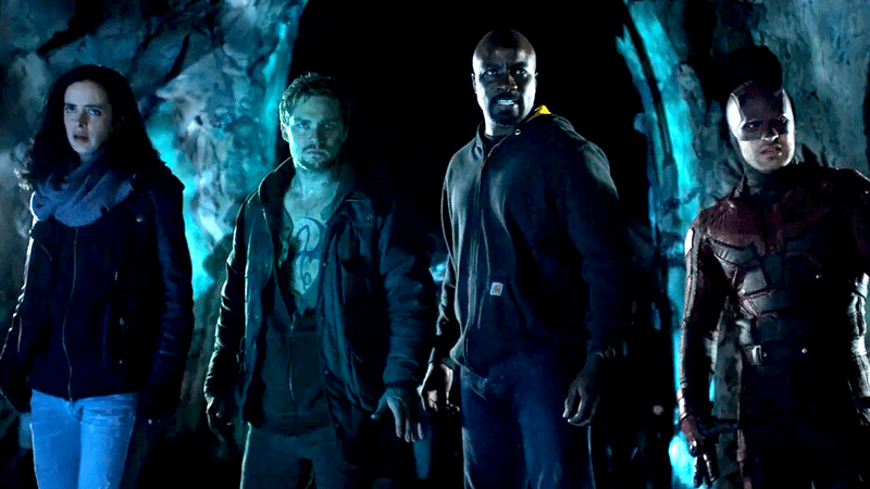 All four Defenders in Netflix The Defenders.
