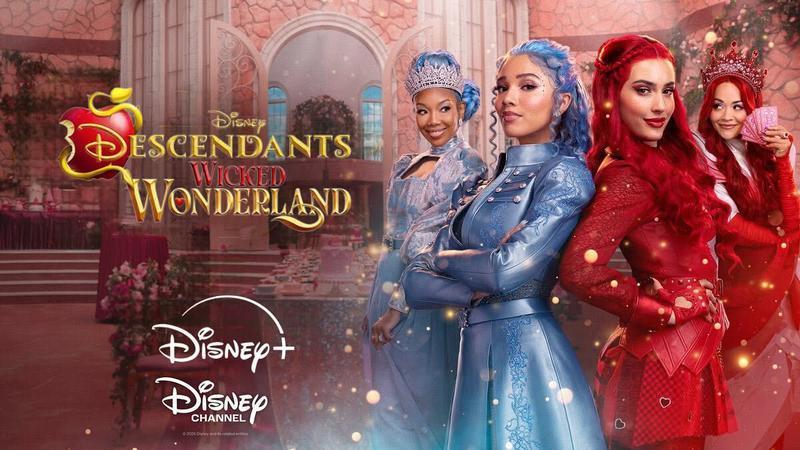 Red, Chloe, Cinderella, & Queen of Hearts in Descendants: Wicked Wonderland.