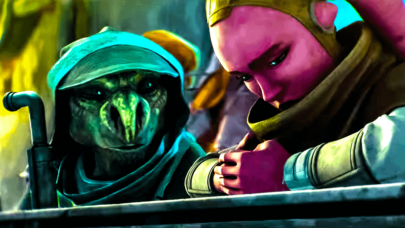 Devon Izara with a look of distress on her face.