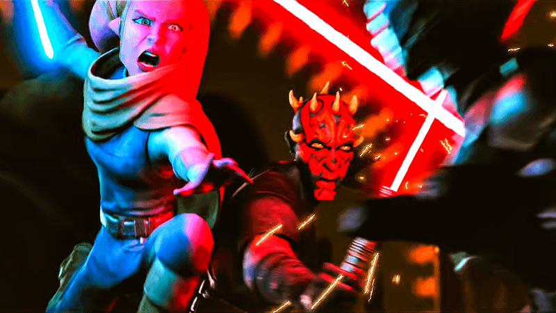 Devon Izara and Darth Maul in Maul: Shadow Lord.
