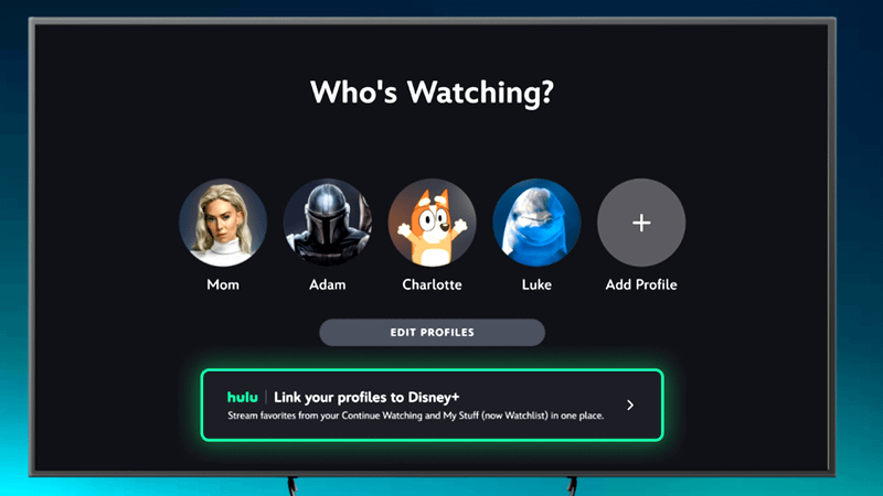 Disney+ homepage with Hulu.