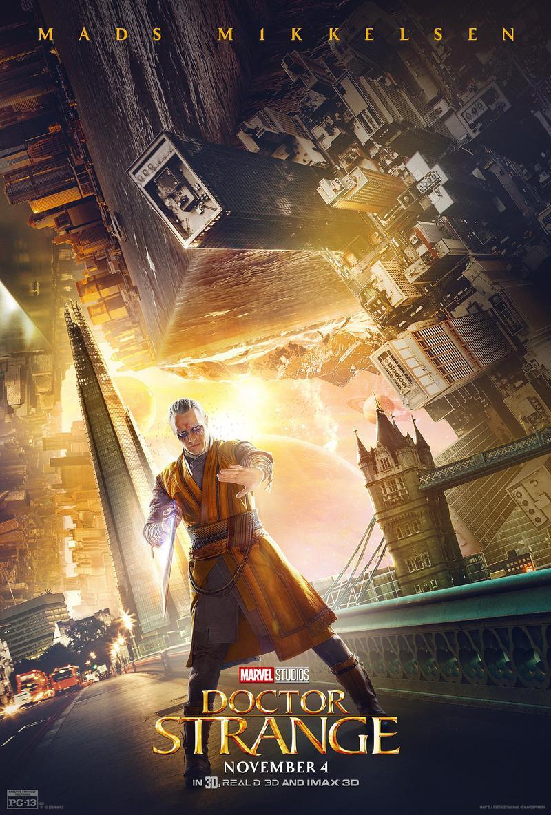 Mads Mikkelsen as Kaecillius in 'Doctor Strange' poster.