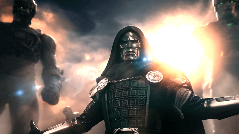 Doctor Doom controlling the Sentinels.