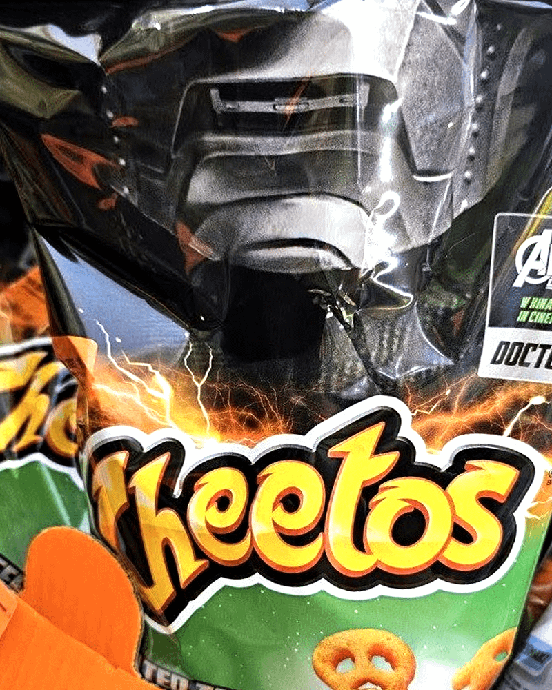 Doctor Doom Cheetos Packaging.