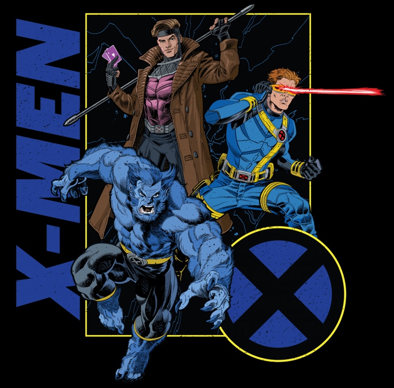 Beast, Cyclops and Gambit in Doomsday poster.