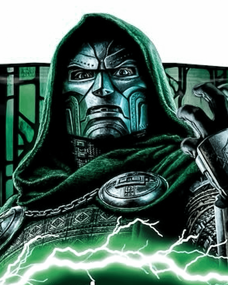 Doctor Doom on Avengers: Doomsday Wotsits marketing.