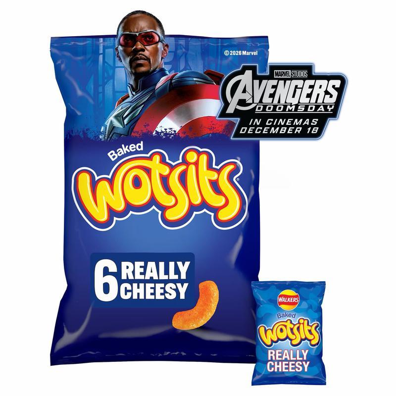 Captain America for Avengers: Doomsday Wotsits packaging.