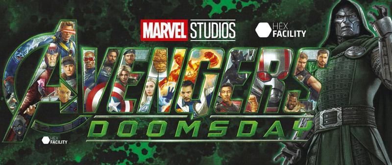 Avengers: Doomsday poster featuring Doom and other heroes.