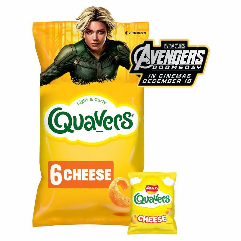 Yelena Belova for Avengers: Doomsday Quavers packaging.