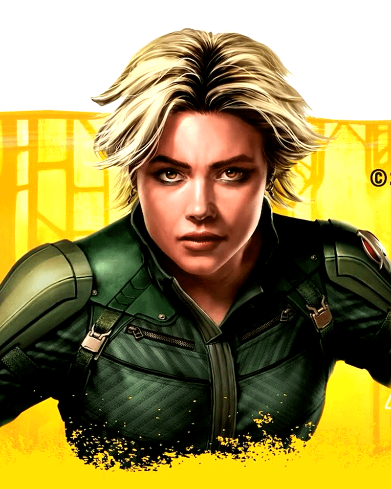 Yelena Belova for Avengers: Doomsday Quavers packaging.