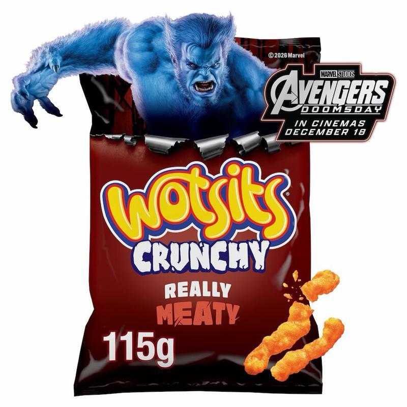 Beast for Avengers: Doomsday Wotsits packagaing.