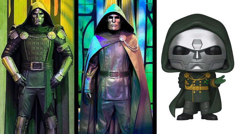 Avengers Doomsday, all 3 Robert Downey Jr. Doctor Doom suits.