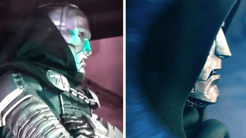 Doctor Doom statue, Robert Downey Jr. as Doctor Doom in 'Avengers: Doomsday.'