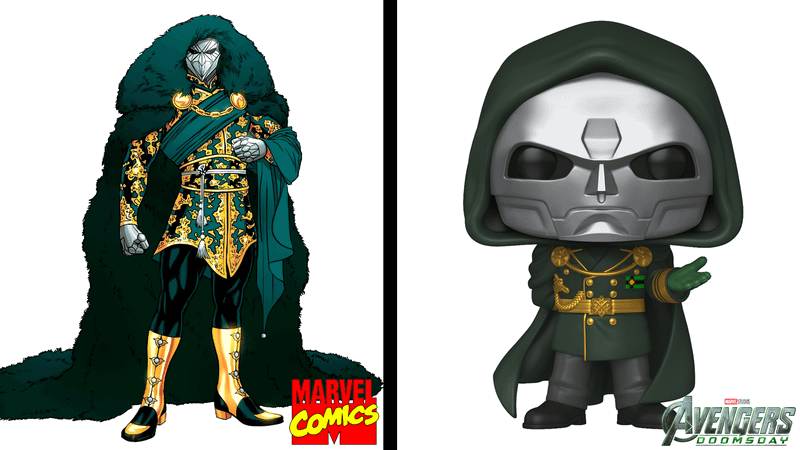 Doctor Doom gold suit, Lord Doom Avengers Doomsday Funko.