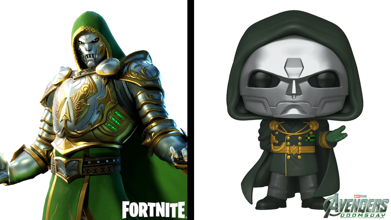 Doctor Doom in Fortnite, Lord Doom Funko.