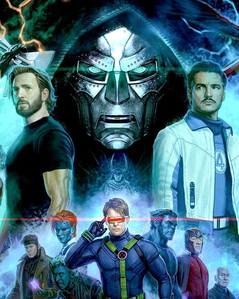 Robert Downey Jr Doctor Doom on Avengers Doomsday concept poster.