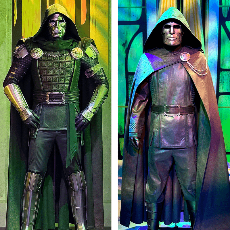 Doctor Doom comparison pic of MCU designs.