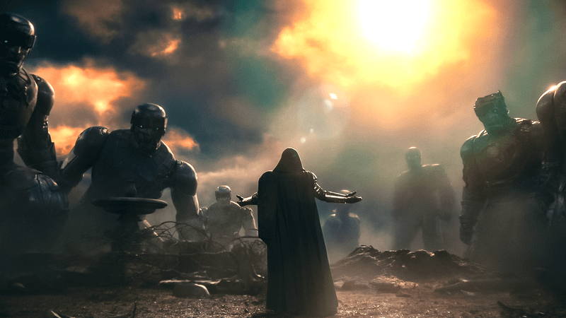 Doctor Doom unleashing the Sentinels in Avengers: Doomsday.