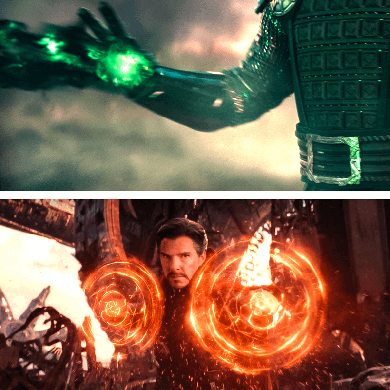 Doctor Strange & Doctor Doom comparison.