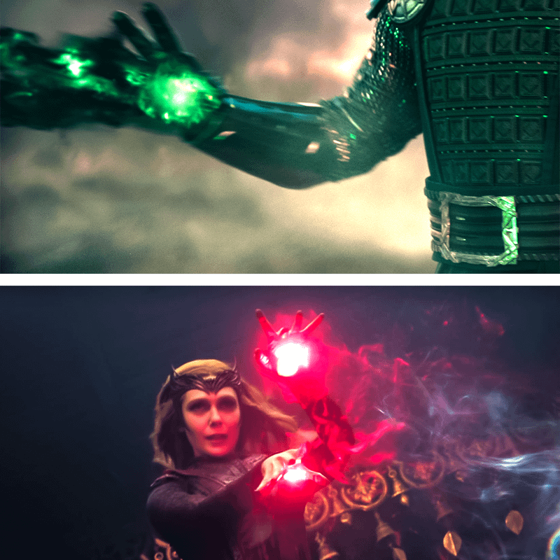Doctor Doom & Scarlet Witch.