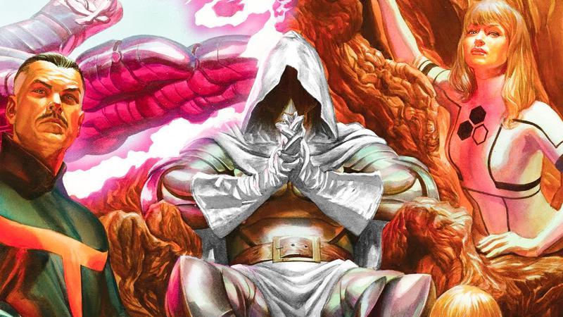 Doctor Doom on throne on Battleworld in Secret Wars.