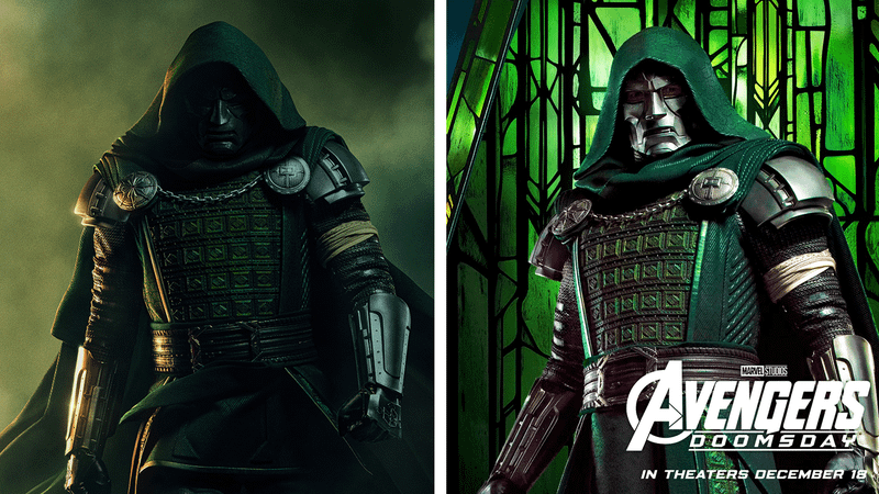Doctor Doom art showing his full costume.