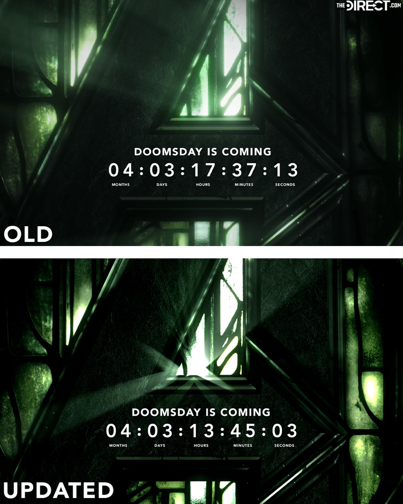 Old and updated looks of the Doomsday clock on YouTube.