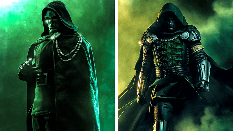 Both Doctor Doom Hot Toys from Avengers: Doomsday.