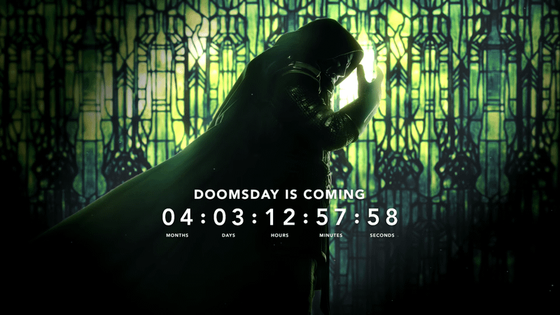 Doctor Doom appears in Avengers: Doomsday countdown stream.
