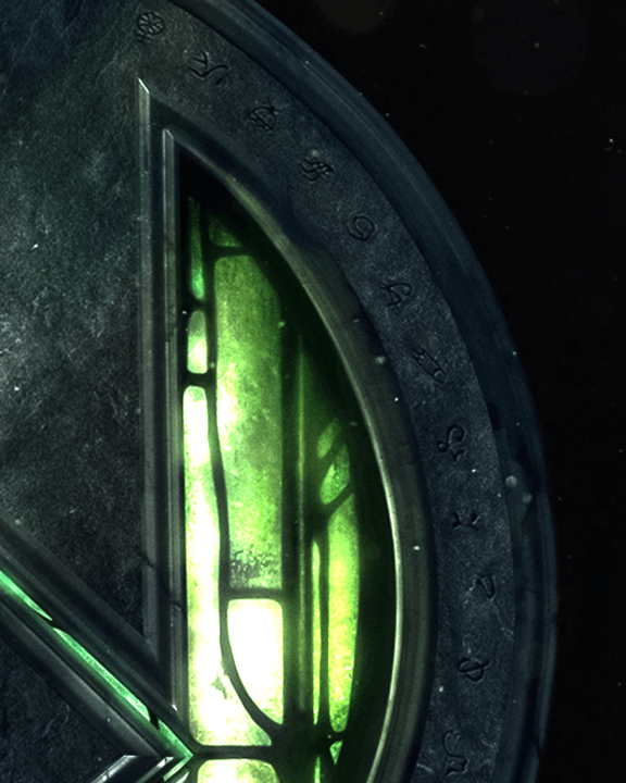 Magical runes on the Avengers: Doomsday poster.