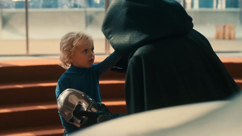 Franklin Richards and Doctor Doom in The Fantastic Four: First Steps