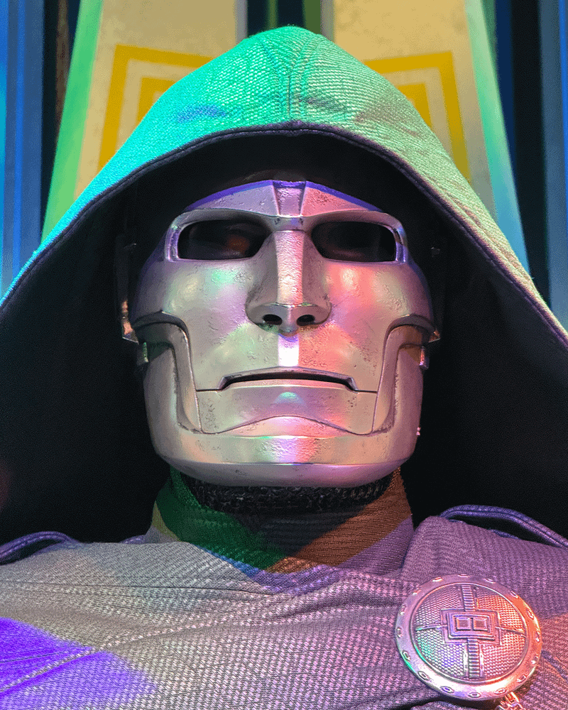 New Doctor Doom mask displayed at D23 Expo.