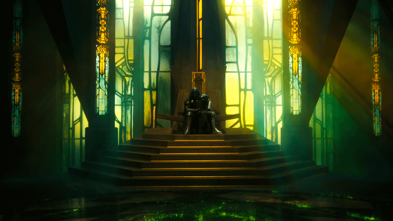 Avengers: Doomsday's Doctor Doom on his throne.