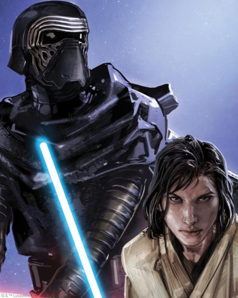 Kylo Ren and Ben Solo painted in an Instagram post