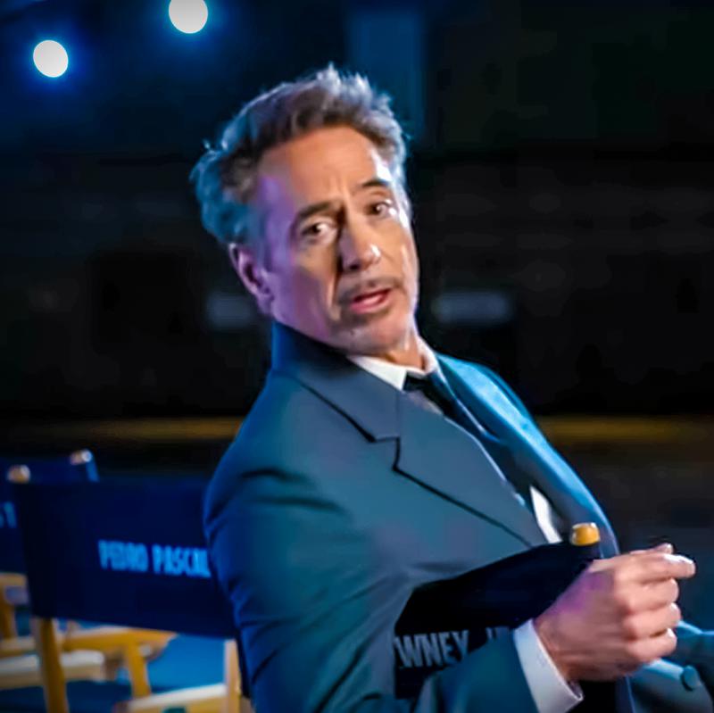 Robert Downey Jr Avengers Doomsday chair reveal
