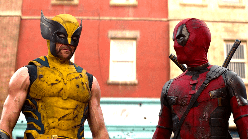 Hugh Jackman as Wolverine, Ryan Reynolds as Deadpool from Deadpool and Wolverine