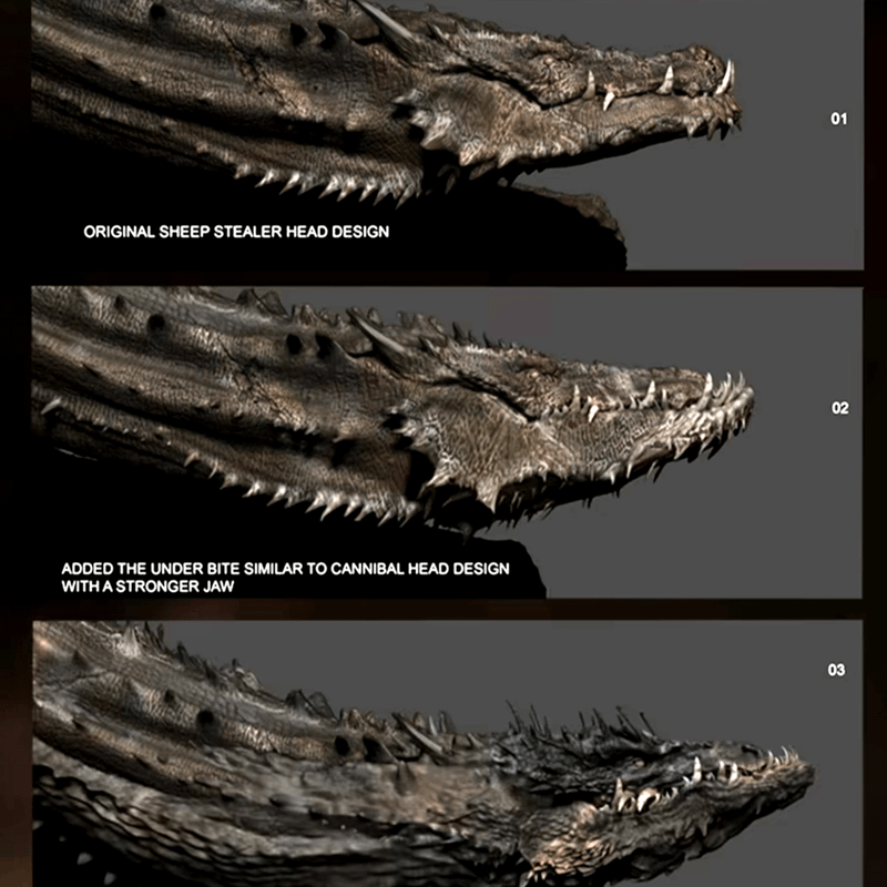 A comparison image for Sheepstealer's design in House of the Dragon.