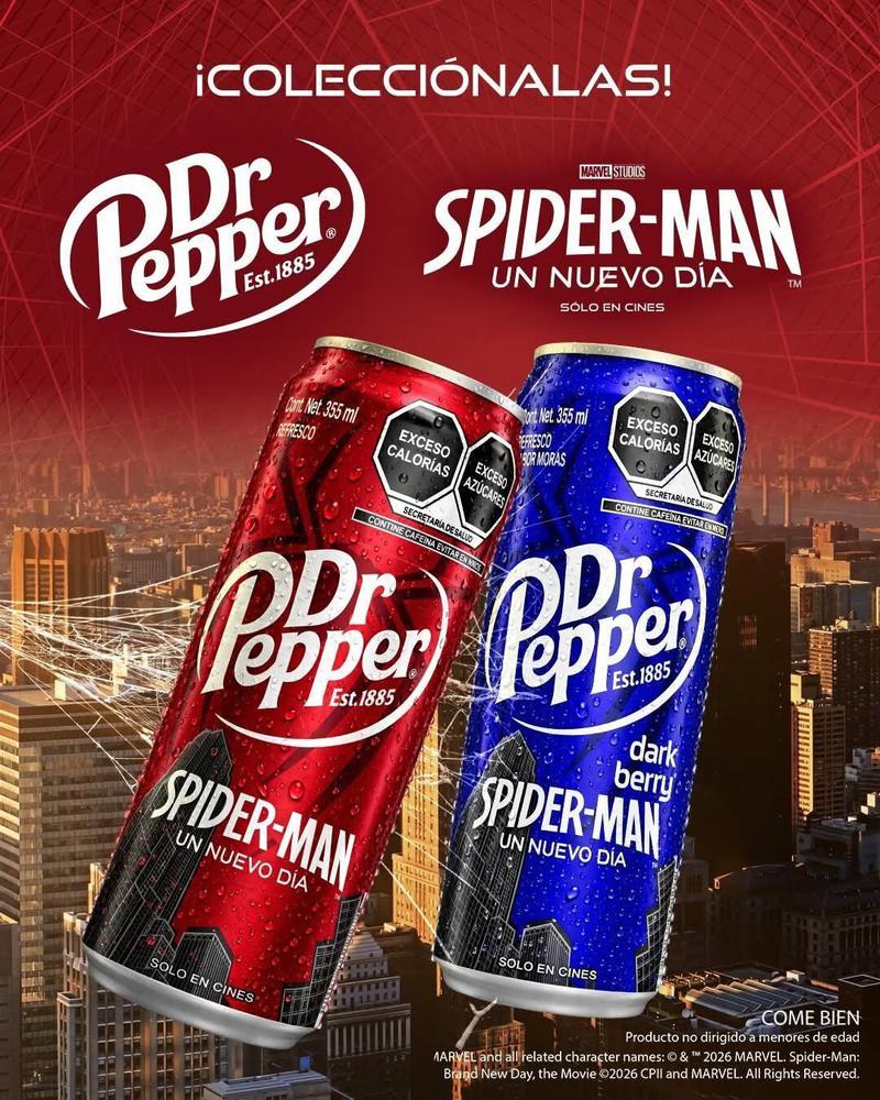 Dr. Pepper collectible cans for 'Spider-Man: Brand New Day.'
