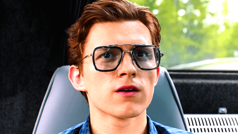 Peter Parker wearing his AI powered glasses in Far From Home.