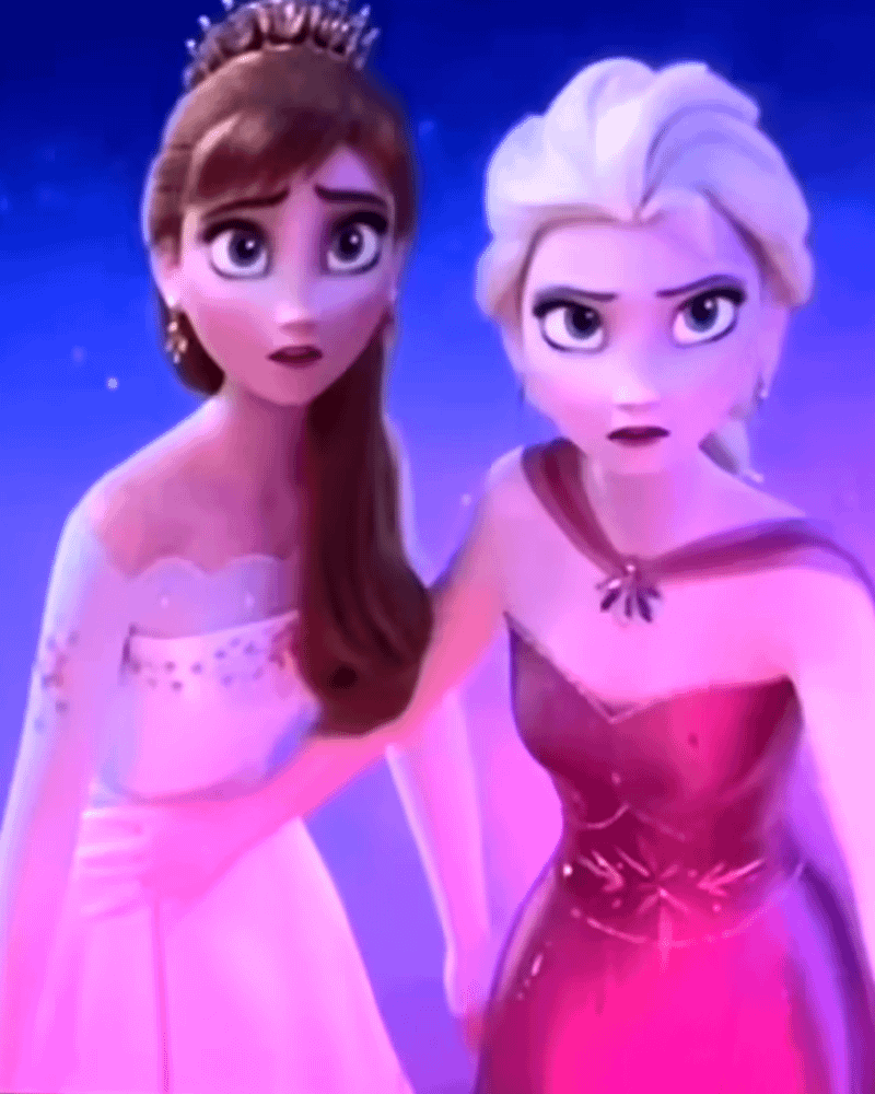 Anna and Elsa in Frozen 3.
