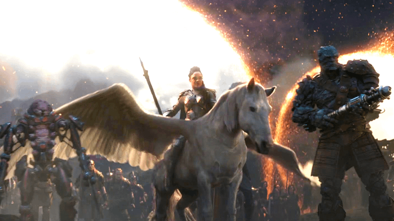 Tessa Thompson arriving in Avengers: Endgame