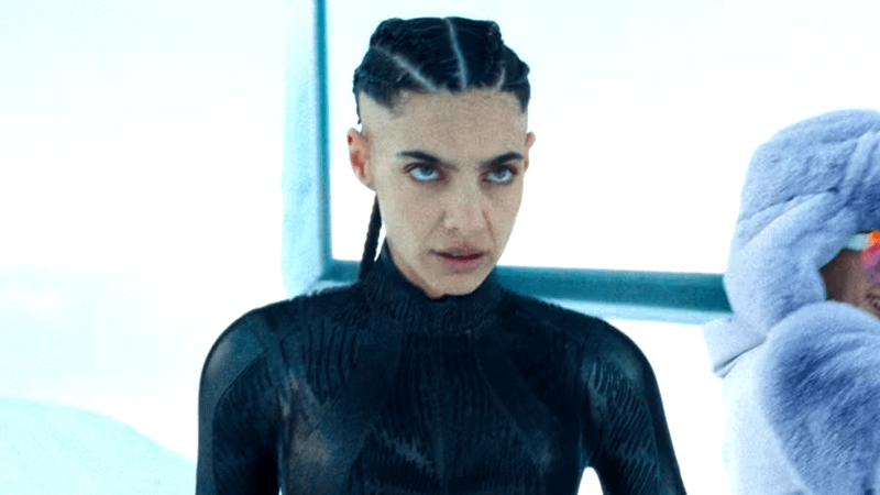 María Gabriela de Faría as The Engineer in her skin-tight suit in Superman