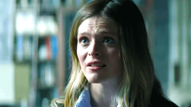 Molly Griggs as Eve Blanchard looking concerned in Prodigal Son